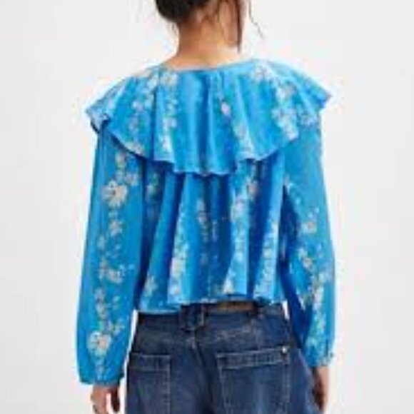 Free People Camilla Printed Blouse NWT * - Picture 4 of 7